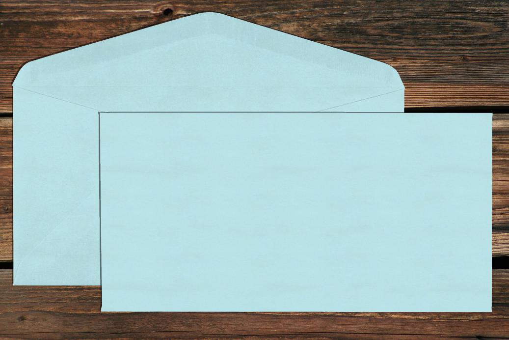 Briefhüllen DL 110x220 mm Nassklebend Hellblau 120 g/qm